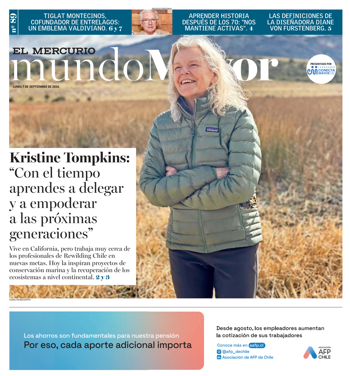 Kristine tomkins Mundo Mayor 89 El Mercurio Conecta Mayor UC