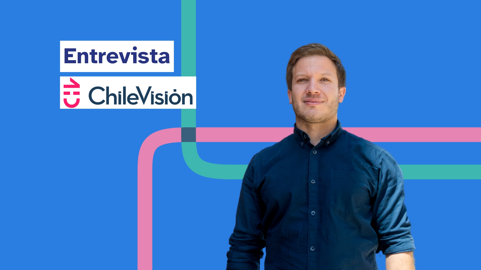 Foto de Eduardo Toro y logo de Chilevisión