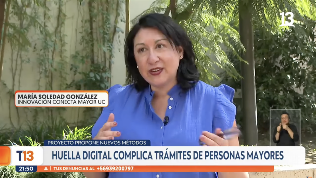 Conecta Mayor sobre huella digital de personas mayores
